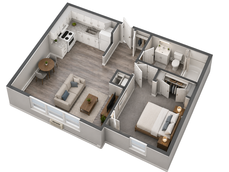 1 Bedroom · 1 Bathroom — Classic — 1 Bedroom · 1 Bathroom Classic floor plan