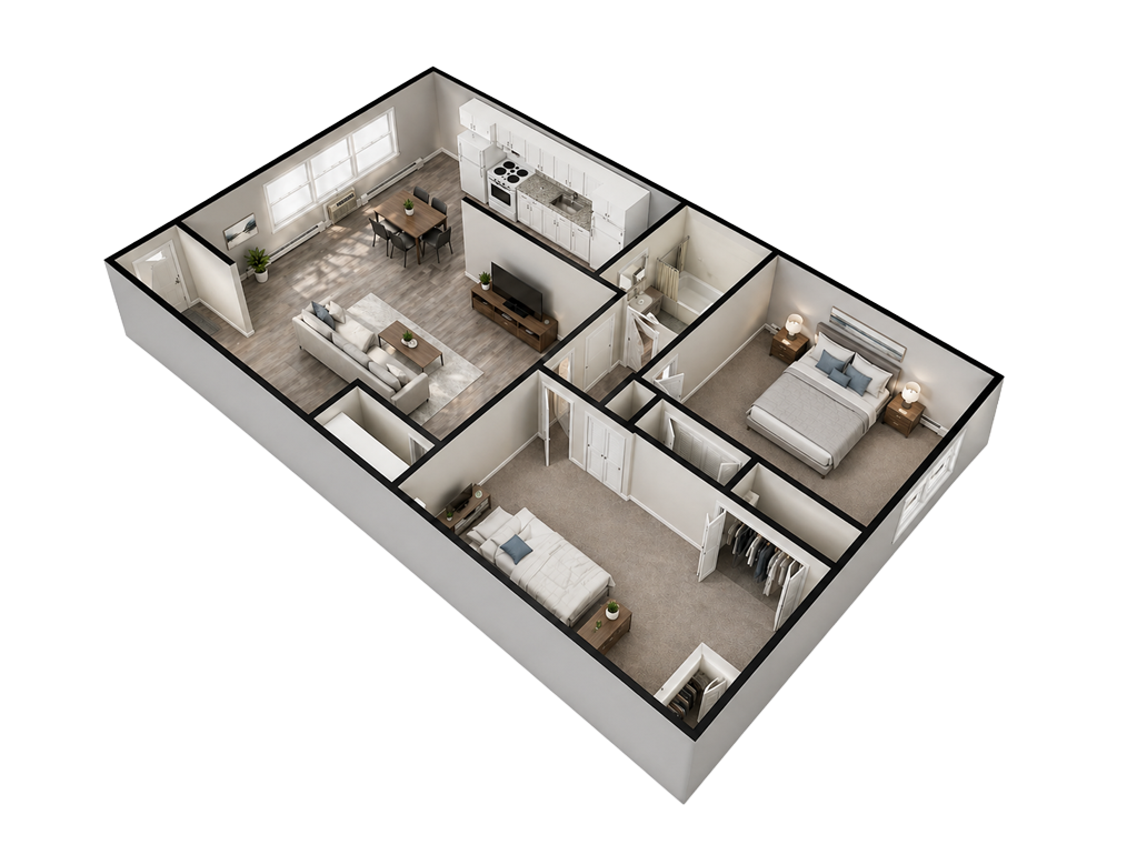 2 Bedroom · 1 Bathroom — Classic — 2 Bedroom · 1 Bathroom Classic floor plan